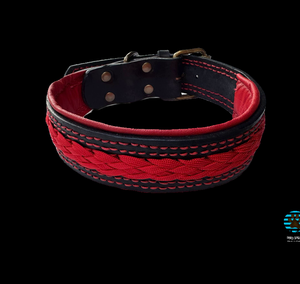 leren band met dubbele stiknaad